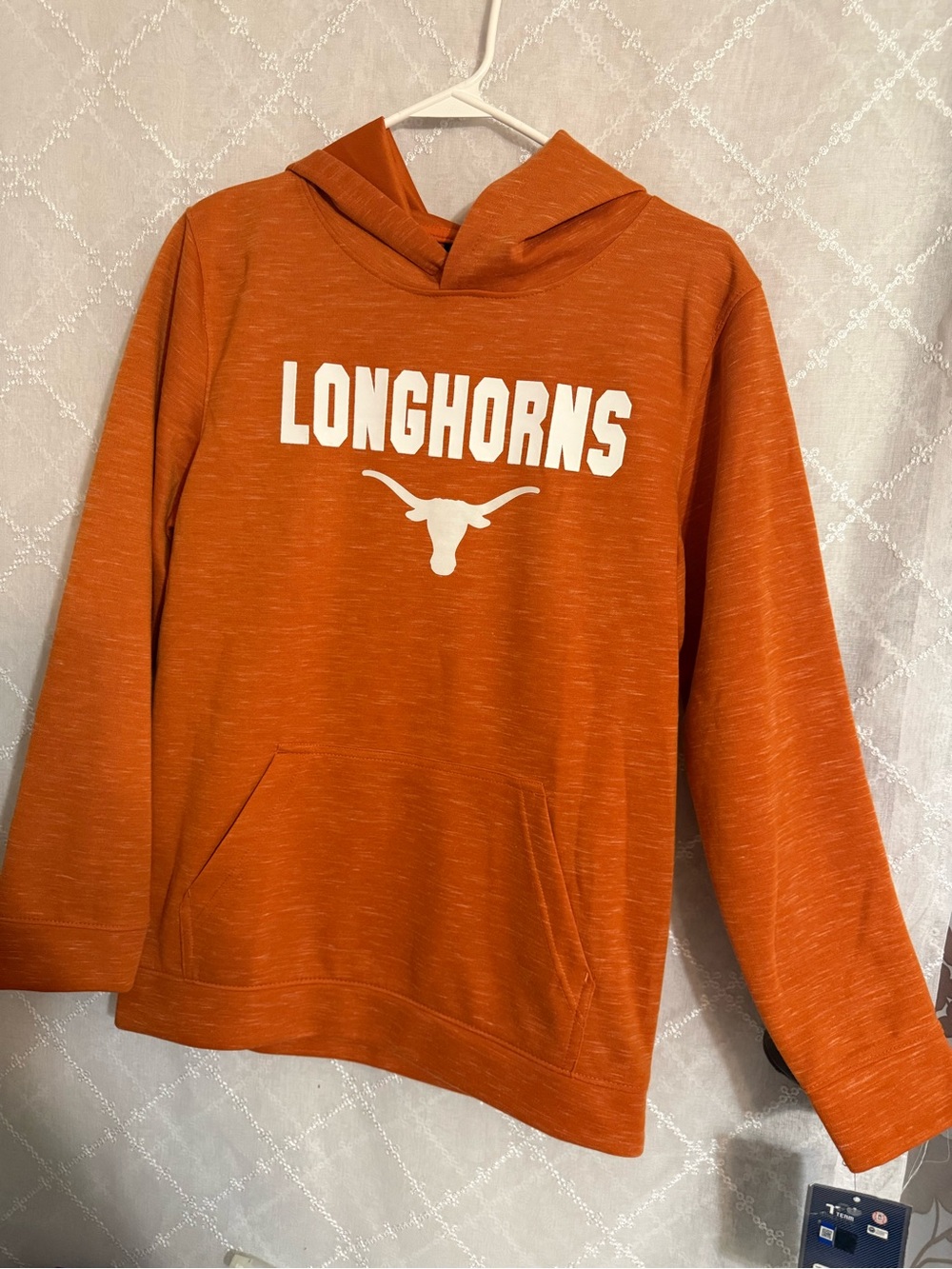NFL Orange Longhorns Pullover Hoodie with White Logo